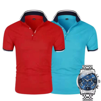 [2 pour 1] Pack Duo Polos Premiere + Montre Exclusive OFFERTE